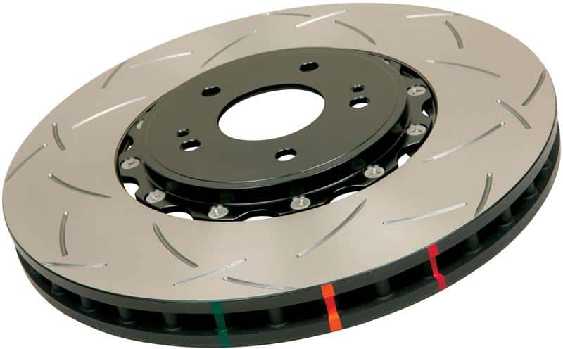 DBA — DBA 04-07 STi/2017 BRZ w/Perf. Pkg. 10 Hole Front Slotted 5000 Series 2/PC Rotor Assembled w/Blk Hat
T3 5000 Series Rotor
Brake Rotor - view 3