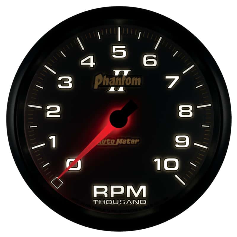 AutoMeter — Autometer Phantom II 5in Electrical 10K RPM In-Dash Tachometer
5" TACH, 10,000 RPM, - view 10