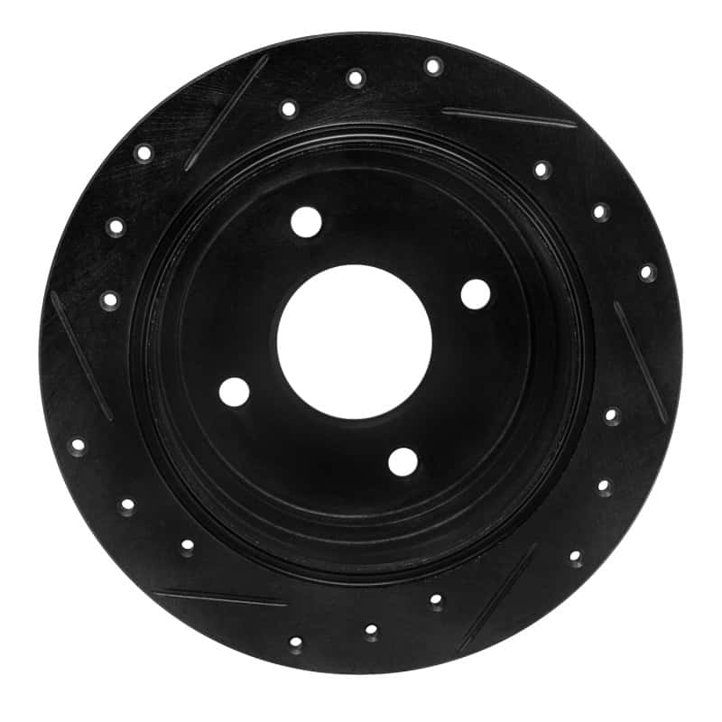 R1 Concepts — R1 90-92 Infiniti M30 Rear Right Drilled & Slotted Black Brake Rotor
R1 Brake Rotor Drill - view 5