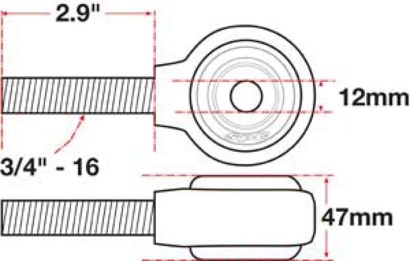 SPC Performance — SPC Performance xAxis Rod End Ball Joint
CROSSAXIS ROD END
XAXIS JOINT - view 4