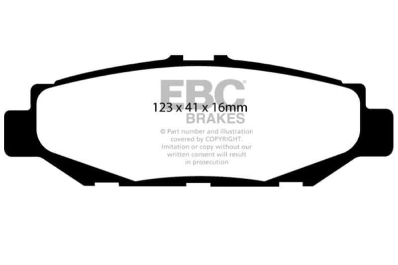 EBC — EBC 93-97 Lexus GS300 3.0 Yellowstuff Rear Brake Pads
Disc Brake Pad - view 1
