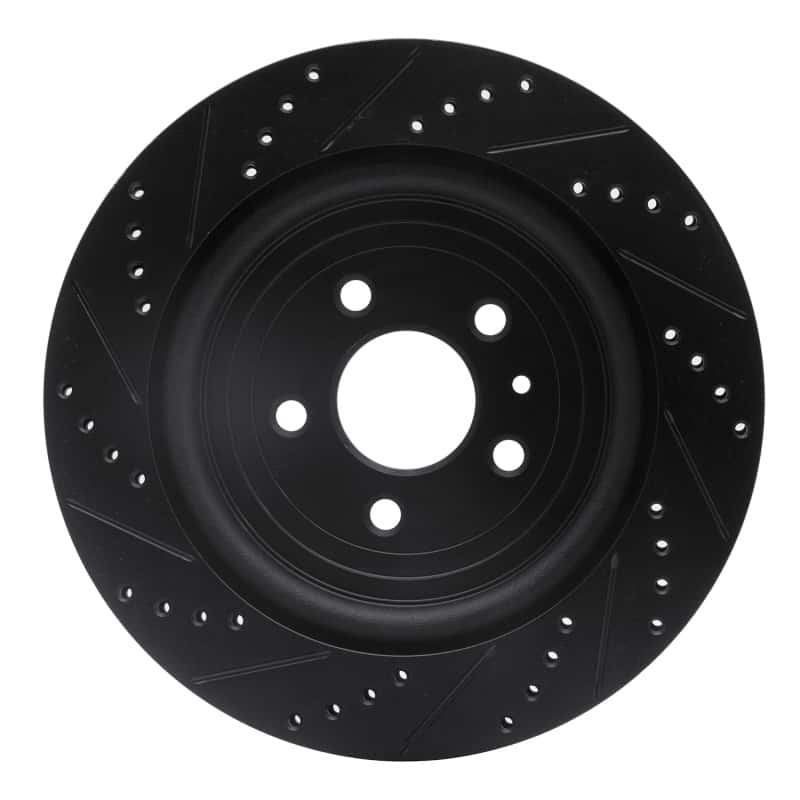 R1 Concepts — R1 13-19 Ford Flex Rear Right Drilled & Slotted Black Brake Rotor
R1 Brake Rotor Drill - view 5
