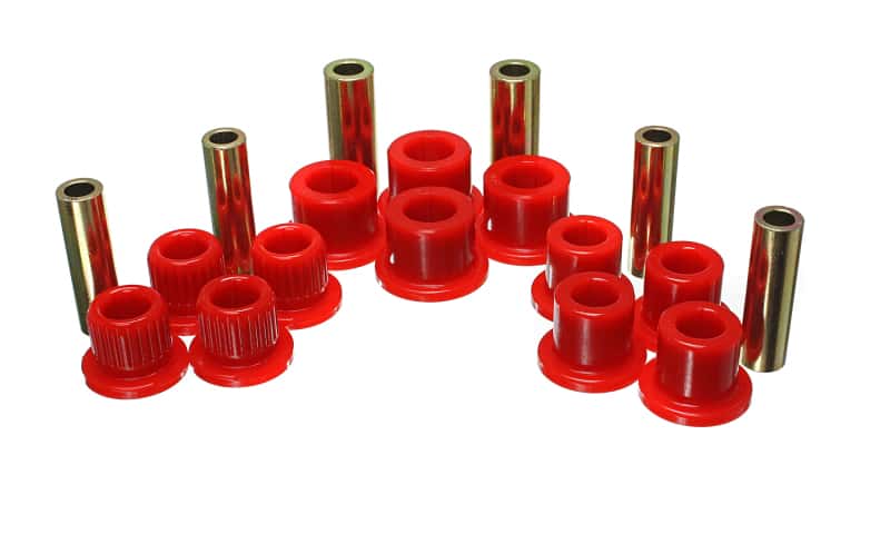 Energy Suspension — Energy Suspension 99-04 Ford F-350 2wd/F-250 SD 4wd/F-350 4wd Red Rear Leaf Spring Bushing Set
Leaf Spring Bushing - view 2