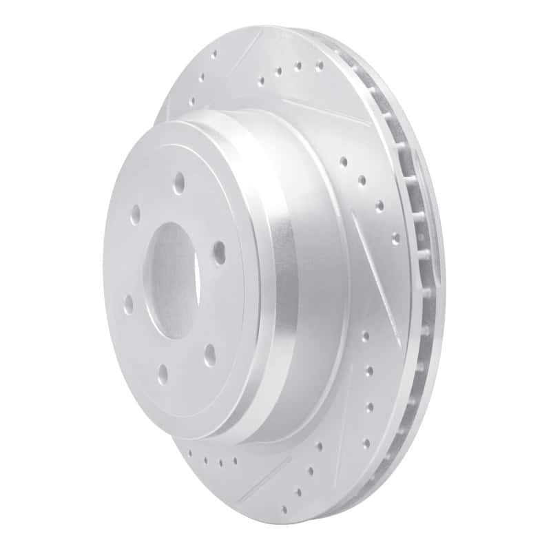 R1 Concepts — R1 16-24 Nissan Titan XD Rear Left Drilled & Slotted Silver Brake Rotor
R1 Brake Rotor Drill - view 2