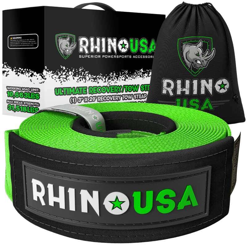 Rhino USA — Rhino USA Recovery Tow Strap 3Inx20Ft (Green)
Tow Strap - view 1