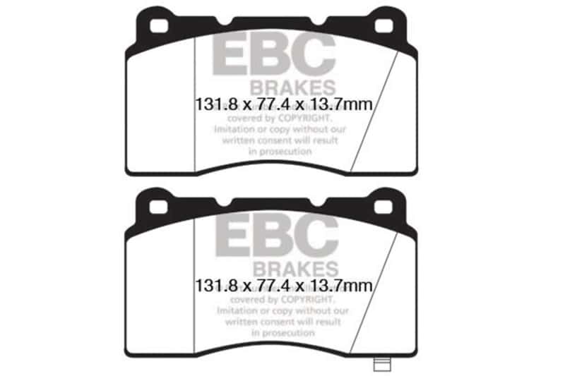 EBC — EBC 09+ Hyundai Genesis Coupe 2.0 Turbo (Brembo) Bluestuff Front Brake Pads
Disc Brake Pad - view 4