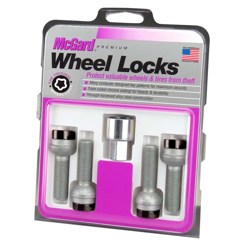 McGard — McGard Wheel Lock Bolt Set - 4pk. (Radius Seat) M14X1.5 / 17mm Hex / 45.0mm Shank Length - Black - view 6