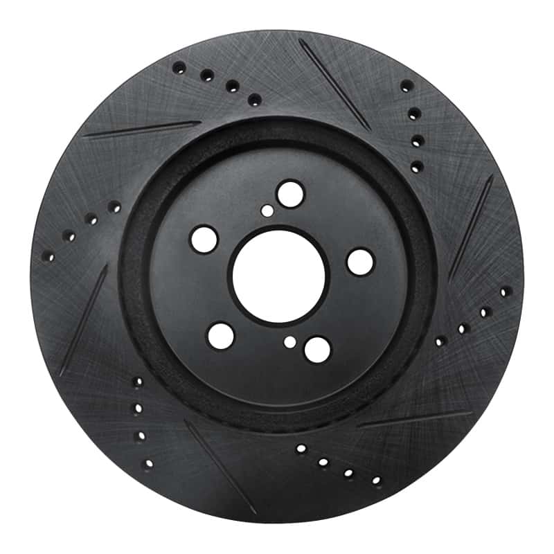 R1 Concepts — R1 19-25 Toyota Corolla (US/Canada) Front Left Drilled & Slotted Black Brake Rotor
R1 Brake Rotor Drill - view 5