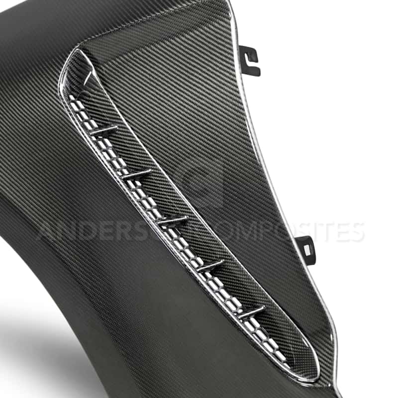 Anderson Composites — Anderson Composites 2018 Ford Mustang GT350 Style Carbon Fiber Fenders (Pair) - view 5