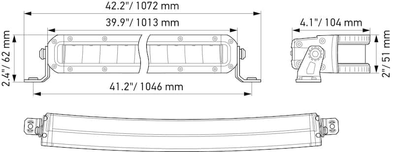 Hella — Hella Universal Black Magic 40in Tough Slim Curved Light Bar - Spot & Flood Light
LEDLightBar - view 9