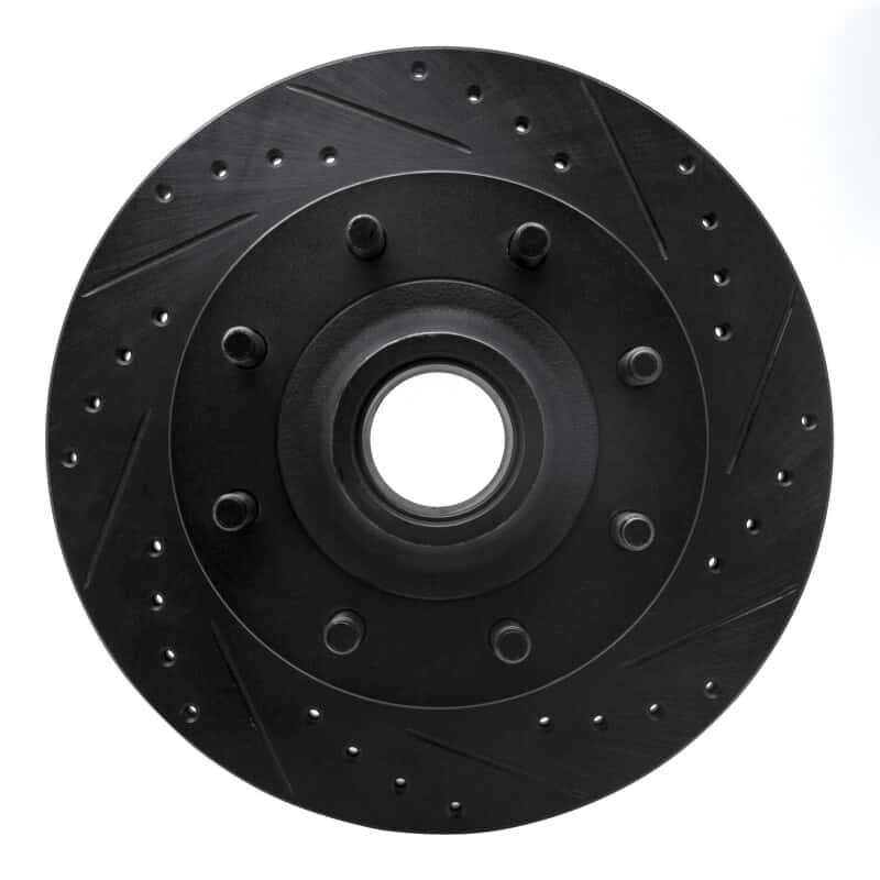 R1 Concepts — R1 95-04 Ford E-350 Econoline Front Right Drilled & Slotted Black Brake Rotor
R1 Brake Rotor Drill - view 1