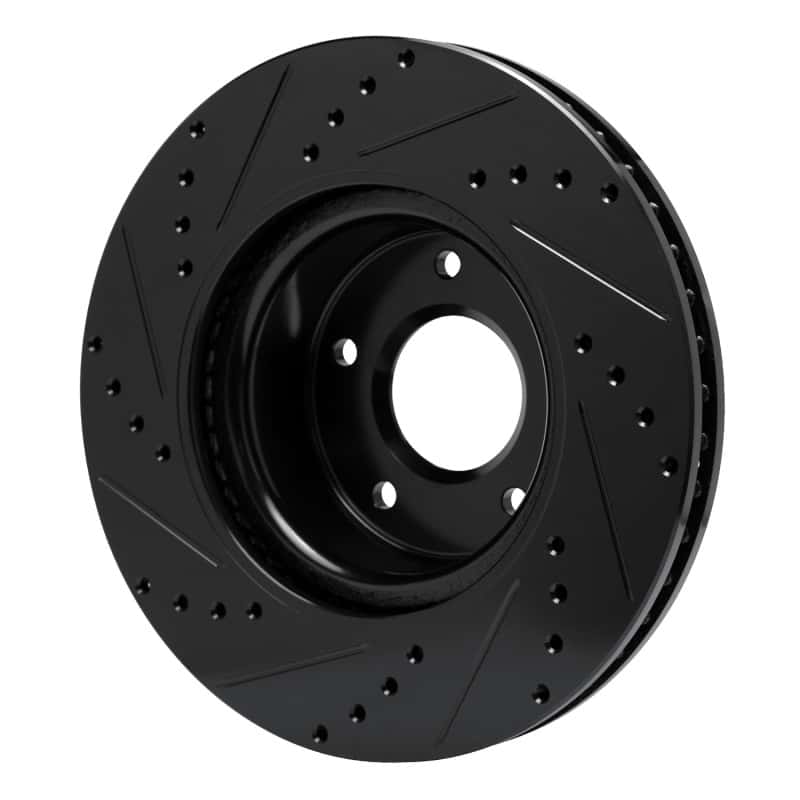 R1 Concepts — R1 05-06 Pontiac GTO Front Right Drilled & Slotted Black Brake Rotor
R1 Brake Rotor Drill - view 4