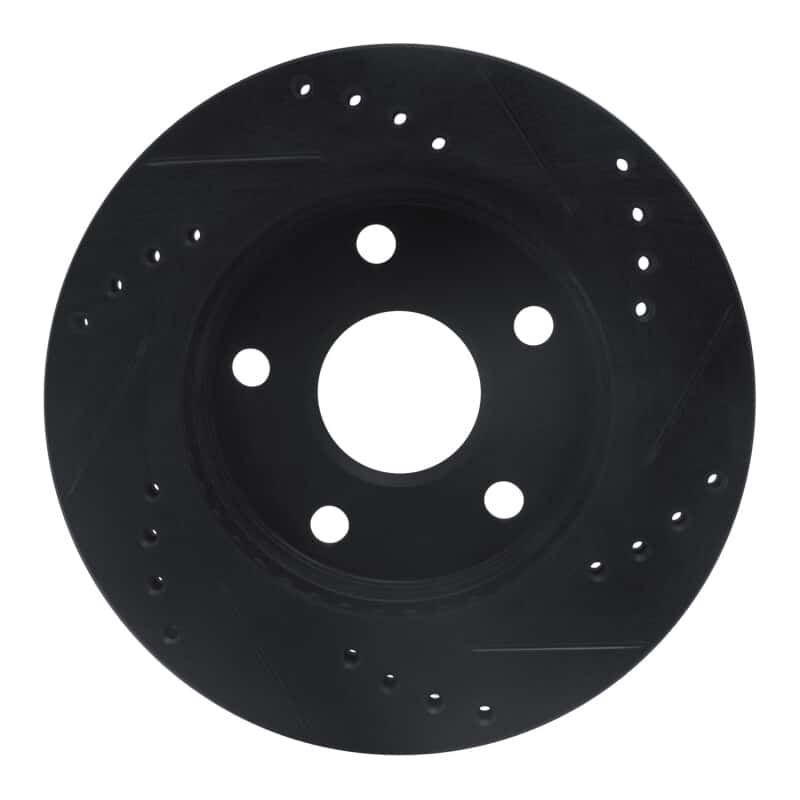 R1 Concepts — R1 91-94 Toyota Previa Front Left Drilled & Slotted Black Brake Rotor
R1 Brake Rotor Drill - view 5