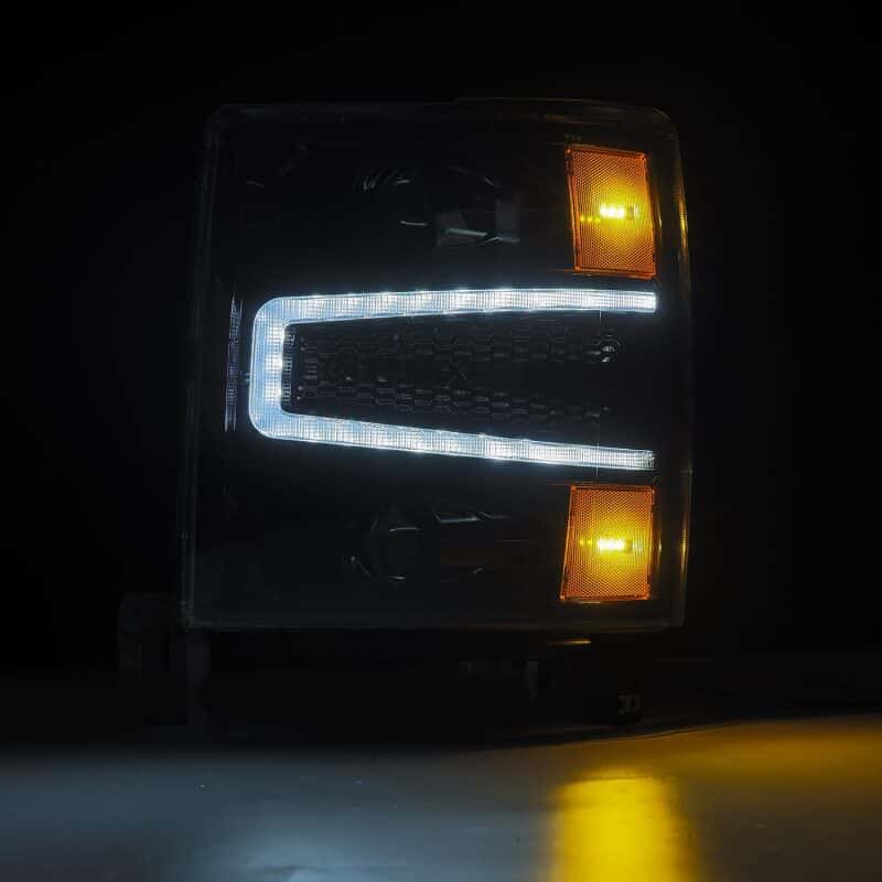 AlphaRex — AlphaRex 14-15 Chevy 1500 PRO-Series Projector Headlights, Alpha-Black w/ Sequential Signal &  DRL
Projector Headlights - view 5