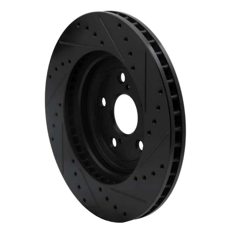 R1 Concepts — R1 04-09 Lexus RX350 Front Left Drilled & Slotted Black Brake Rotor
R1 Brake Rotor Drill - view 4