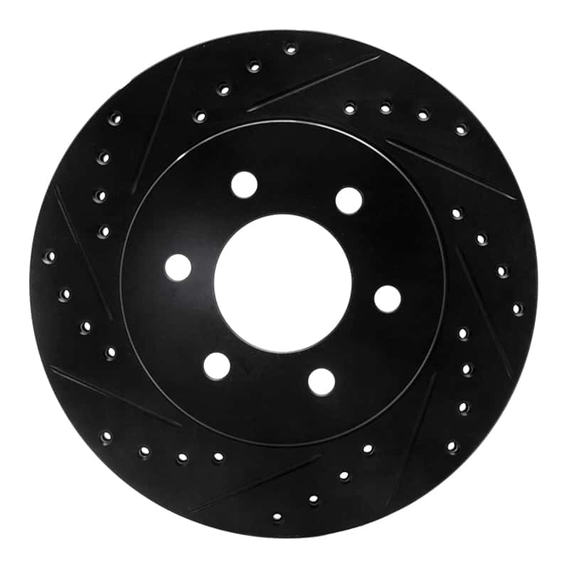 R1 Concepts — R1 97-02 Dodge Durango Front Left Drilled & Slotted Black Brake Rotor
R1 Brake Rotor Drill - view 1
