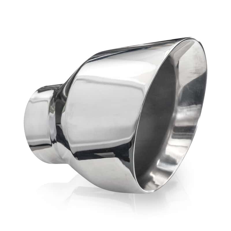 Stainless Works — Stainless Works Conical Double Wall Slash Cut Exhaust Tip - 5in Body 3in Inlet 6-1/4in length - view 2