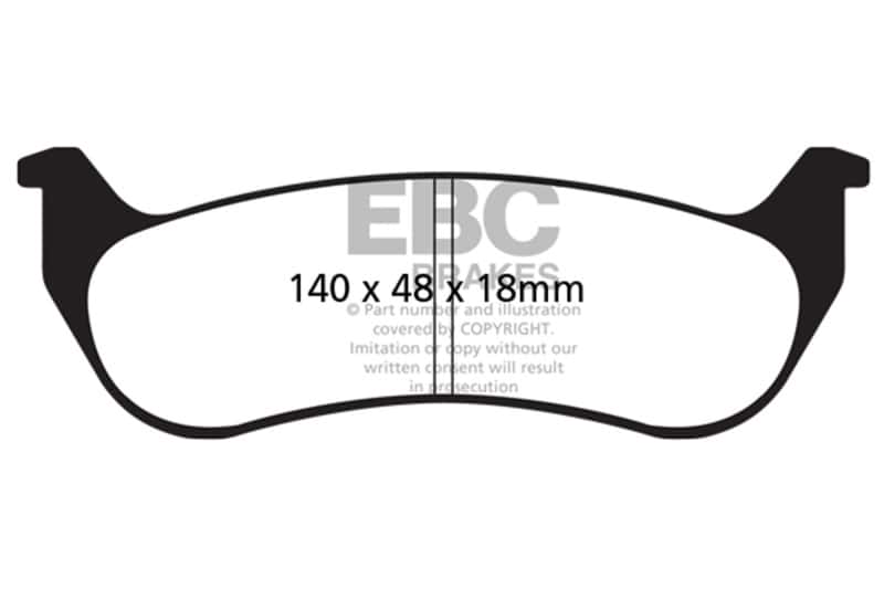 EBC — EBC 05-07 Chrysler Pacifica 3.5 Greenstuff Rear Brake Pads
Disc Brake Pad - view 1