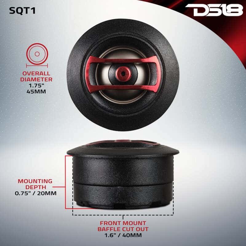 DS18 — DS18 1.3in Mini Dome Tweeters Neodymium ABS Body 30 Watts RMS RMS 0.8in KSV Vc 4 ohm - view 3