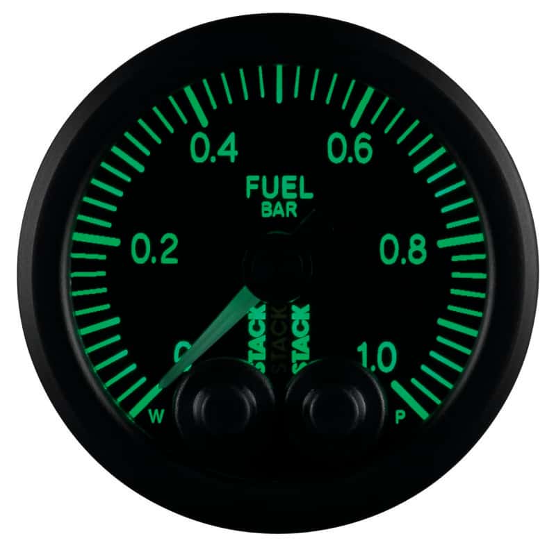 AutoMeter — Autometer Stack 52mm 0-1 Bar M10 Male Pro-Control Fuel Pressure Gauge - Black
Ga FuelP PC Blk 1Bar - view 7