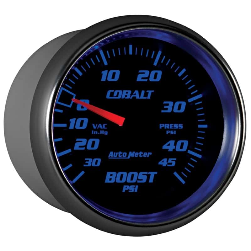 AutoMeter — AutoMeter Gauge Vac/Boost 2-5/8in. 30Inhg-45PSI Mechanical Cobalt
GA 2.6" BST 45PSI CB - view 12