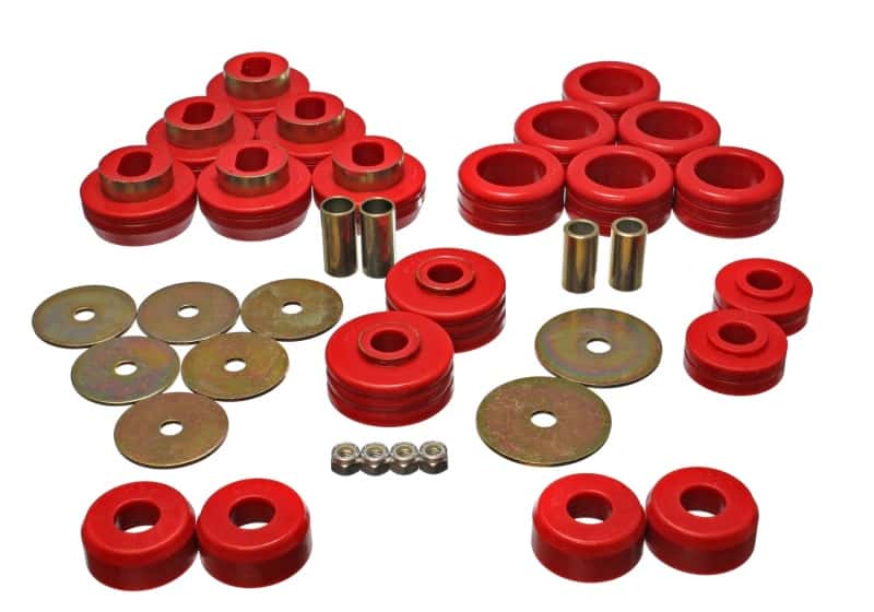 Energy Suspension — Energy Suspension 92-97 GM Denali XL/Blazer/Yukon XL 4WD Red Body Mount Set
BodyMntBshKt - view 1
