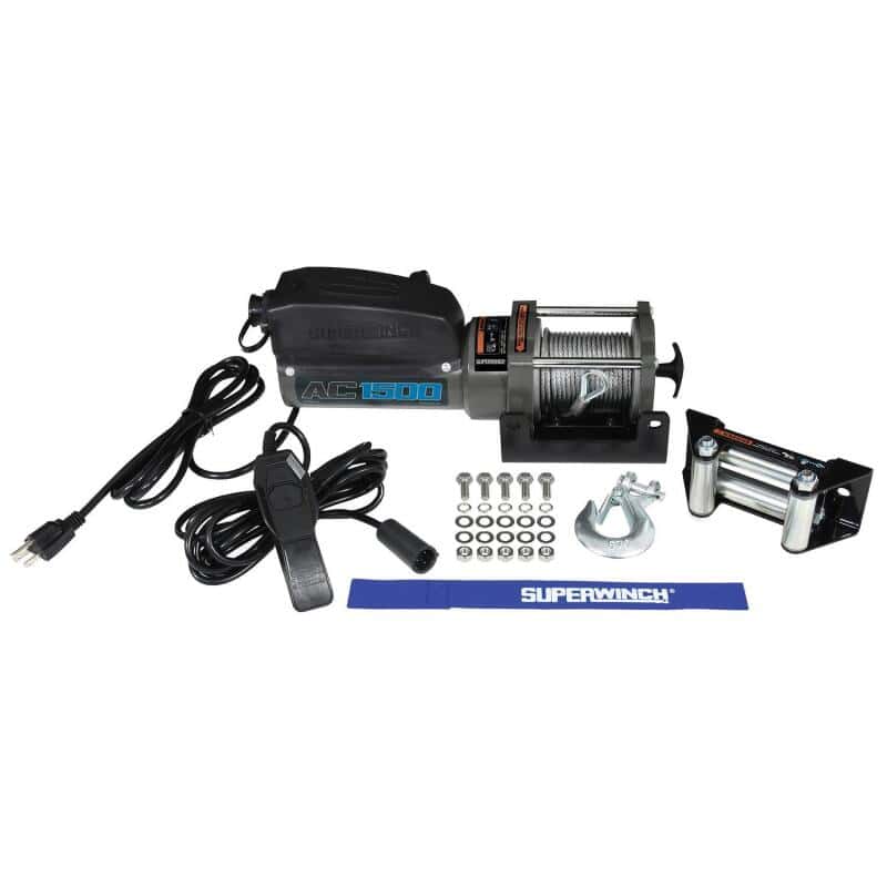Superwinch — Superwinch 1,500 lbs. 1.1 HP 120V AC 1/8 In x 35ft. Wire Rope - Gray Wrinkle - view 15