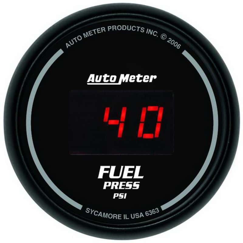 AutoMeter — Autometer Z Series 52mm Black Digital 5-100 PSI Fuel Pressure Gauge
2-1/16" FUEL PRESS, - view 1