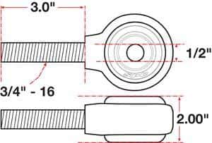 SPC Performance — SPC Performance xAxis Rod End Ball Joint
CROSSAXIS ROD END
XAXIS JOINT - view 2