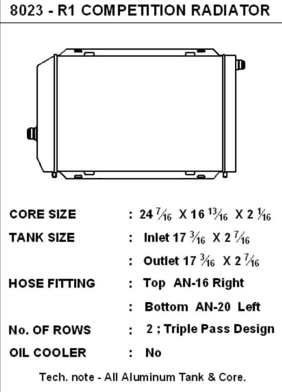 CSF — CSF Universal Triple Pass Dual Core Radiator w/AN Fittings
CSF Radiator - view 3