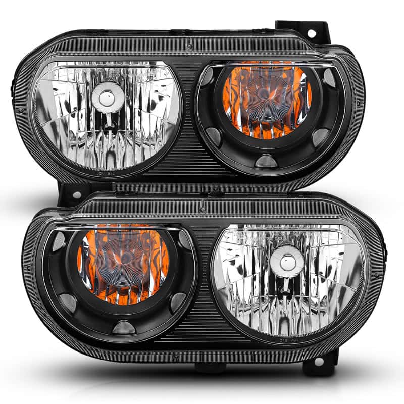 ANZO — ANZO 2008-2014 Dodge Challenger Crystal Headlights Black
Crystal Headlights
Head Light Set - view 3