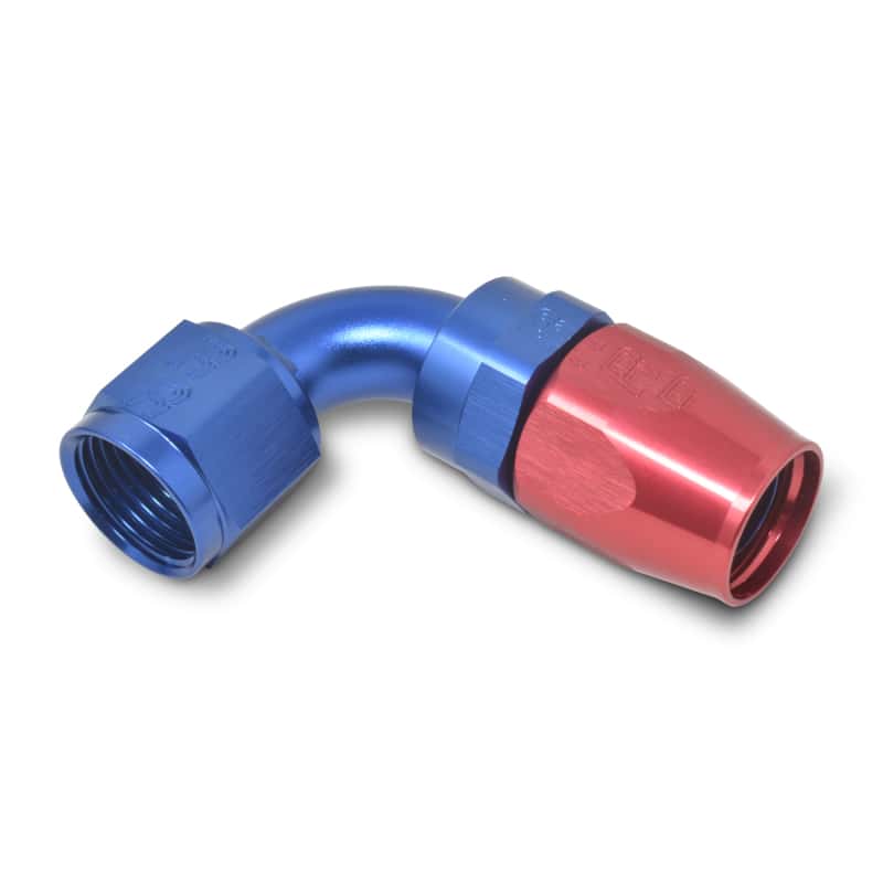 Russell — Russell Performance -6 AN Red/Blue 90 Degree Full Flow Hose End
Hose Fitting - view 4