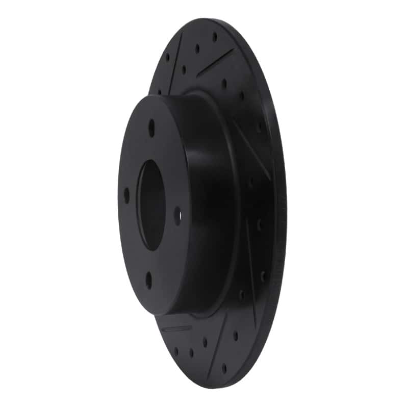 R1 Concepts — R1 04-06 Nissan Sentra Rear Left Drilled & Slotted Black Brake Rotor
R1 Brake Rotor Drill - view 2