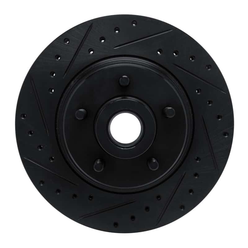 R1 Concepts — R1 74-84 Chrysler Imperial Front Left Drilled & Slotted Black Brake Rotor
R1 Brake Rotor Drill - view 1