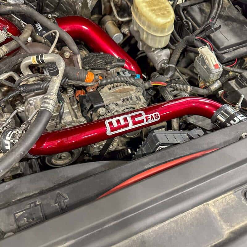 Wehrli — Wehrli 11-16 Chevrolet 6.6L LML Duramax Upper Coolant Pipe - Flat Black
Clnt pipe 11-16 FB - view 5