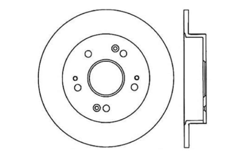 Stoptech — StopTech 06-09 Honda Civic Ex/Si Slotted & Drilled Left Rear Rotor
Disc Brake Rotor
Slot/Drill Rotor - view 7