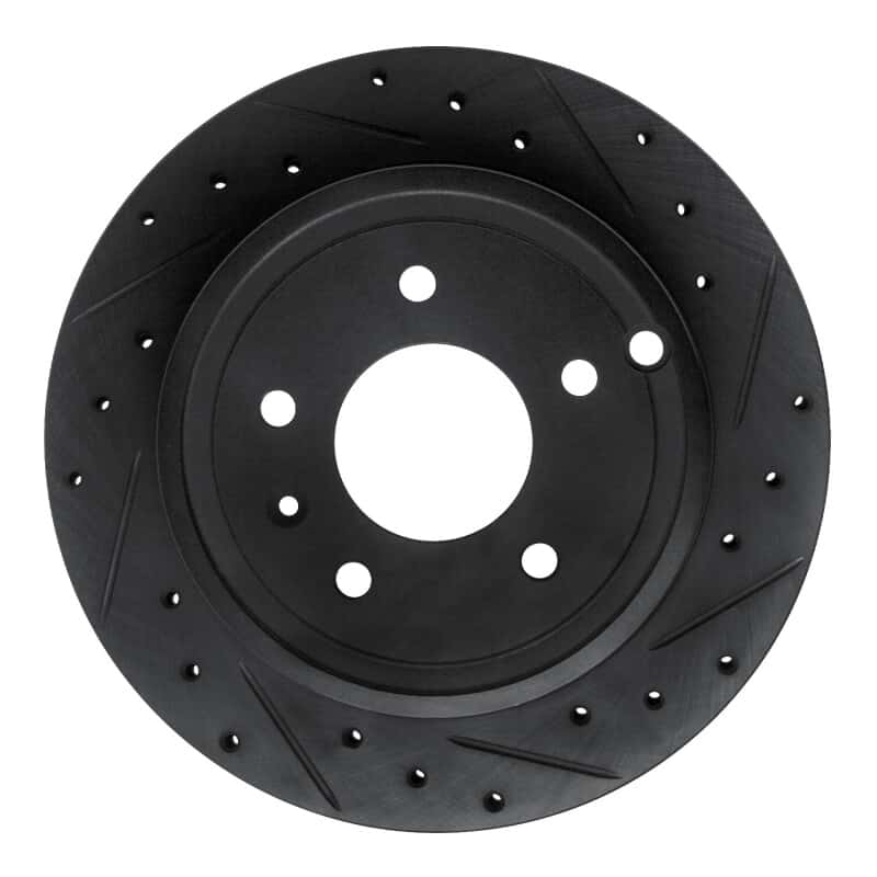 R1 Concepts — R1 07-15 Chevrolet Captiva Rear Right Drilled & Slotted Black Brake Rotor
R1 Brake Rotor Drill - view 1