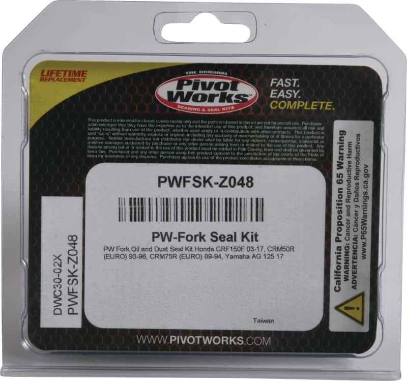 Pivot Works — Pivot Works 93-96 Honda CRM50R (EURO) Fork Oil & Dust Seal Kit - view 5