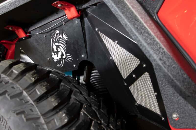 Fishbone Offroad — Fishbone Offroad 2018+ Jeep Wrangler JL Front/Rear Set of 4 Aluminum - Blk Powdercoat Inner Fenders - view 9