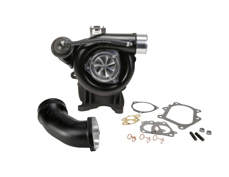 Fleece Performance — Fleece Performance 01-04 GM Duramax 6.6L LB7 63mm Billet LB7 Cheetah Turbocharger
Turbo - view 3