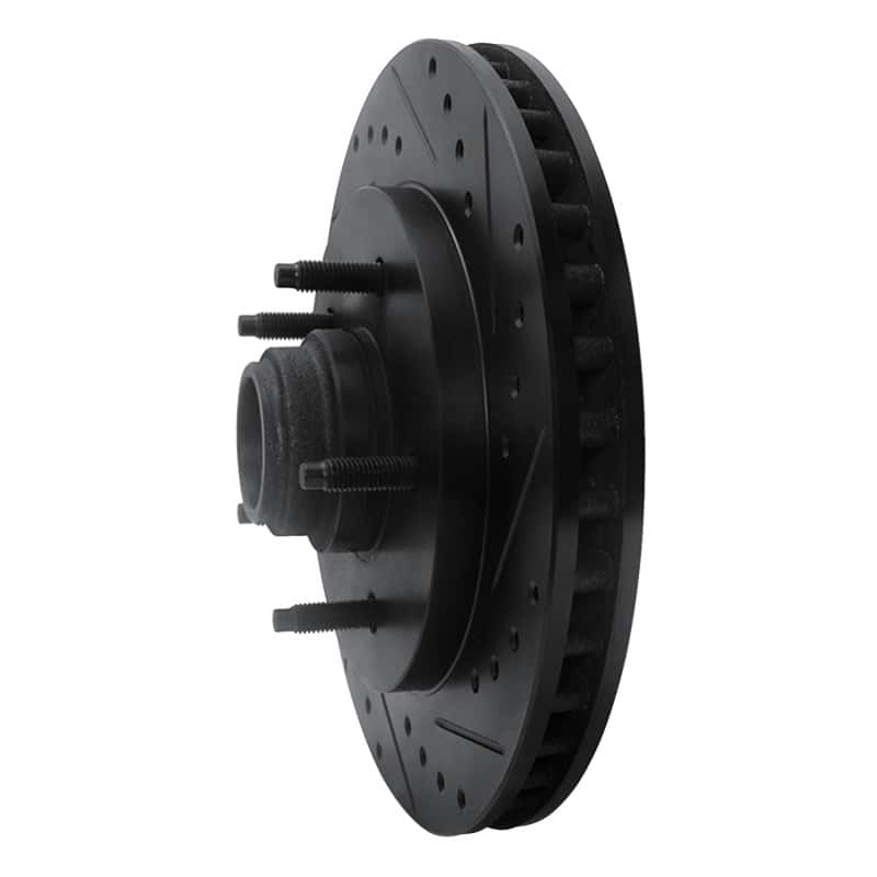 R1 Concepts — R1 97-00 Ford Expedition Front Right Drilled & Slotted Black Brake Rotor
R1 Brake Rotor Drill - view 2