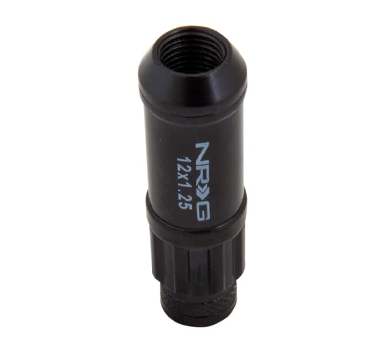NRG — NRG 700 Series M12 X 1.25 Steel Lug Nut w/Dust Cap Cover Set 21 Pc w/Locks & Lock Socket - Black - view 8