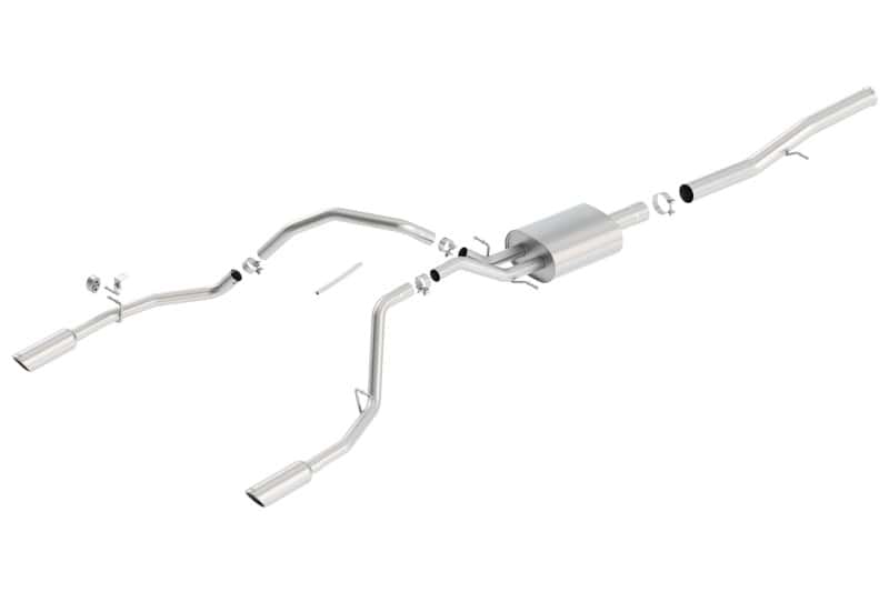 Borla — Borla 14 Silv/Sierra 1500 EC Std/CC Short 143.5in WB Touring Single Split Rear Exit Cat-Back Exhaust
Cat-Back System
ExhstSysKt - view 4