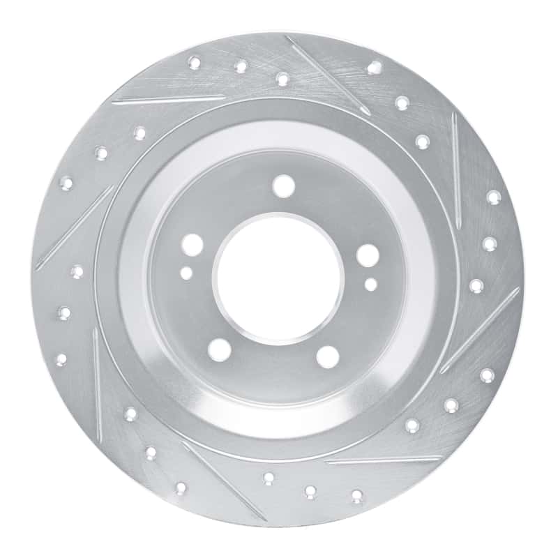 R1 Concepts — R1 2021-2025 Hyundai Kona EV Rear Left Drilled & Slotted Silver Brake Rotor
R1 Brake Rotor Drill - view 5