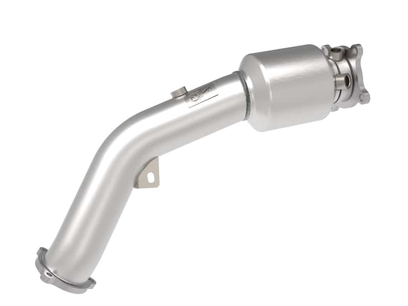 aFe — aFe 09-16 Audi A4/A5 (B8) L4-2.0L (t) Twisted Steel 3in. Downpipe - 304 Stainless w/ Cat
Stainless Downpipe - view 1