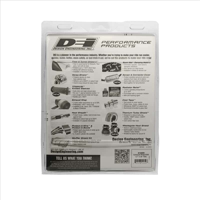 DEI — DEI Exhaust Wrap 1.5in x 30ft - EXO - Tan
Exhaust Wrap Kit - view 3