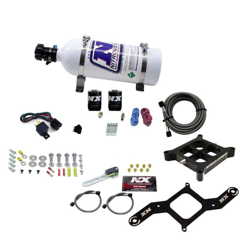 Nitrous Express — Nitrous Express 4150 Single Entry Billet Crossbar Nitrous Plate Kit (50-300HP) w/5lb Bottle
Injection System Kit
N2OSys - view 3