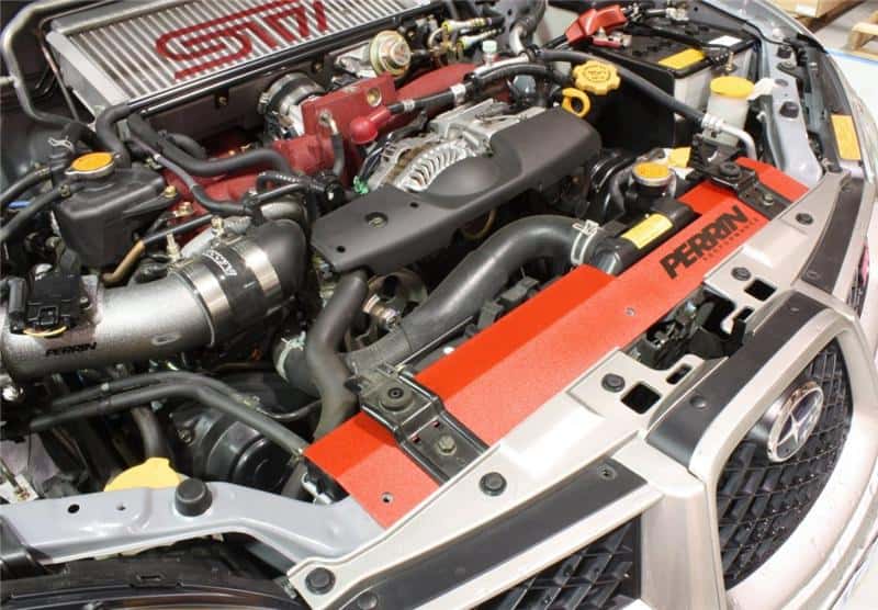 Perrin Performance — PERRIN 02-07 Subaru WRX/STi Radiator Shroud - Red - view 2