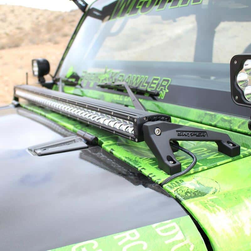 Westin — Westin/Snyper 07-17 Jeep Wrangler Snyper LED Cowl Mount - Textured Black
LED Light Bar Mount - view 4