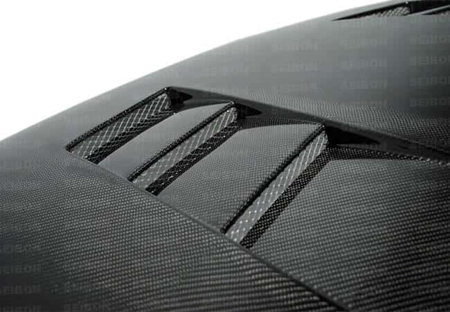 Seibon — Seibon 92-95 Honda Civic 2DR/3DR TS-Style Carbon Fiber Hood - view 9